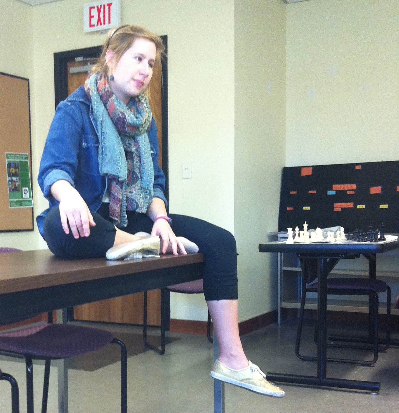 Waiting for announcements to end so chess can start. May 5, 2013.