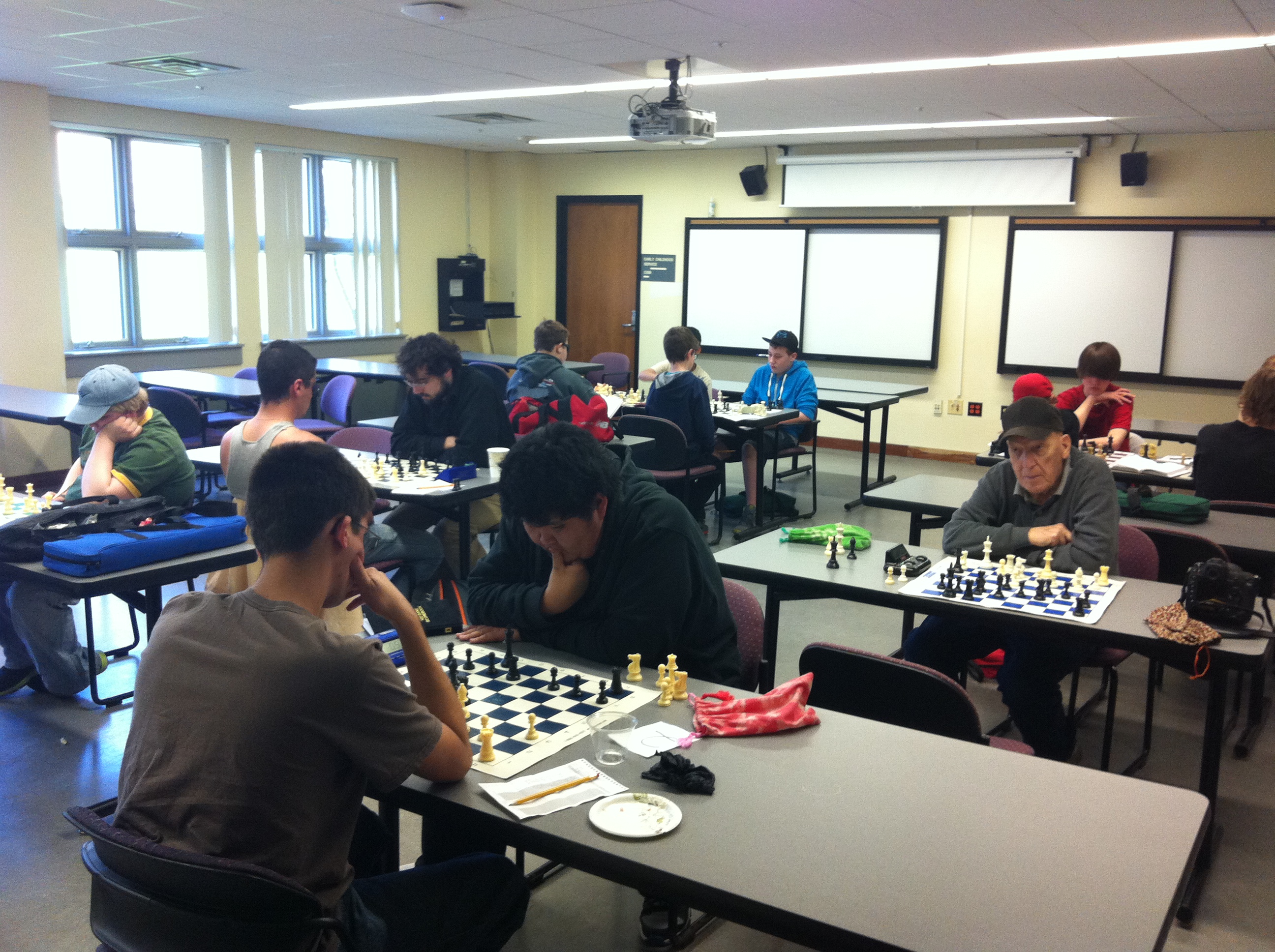 Chess tournament, early morning round. April 27, 2013.
