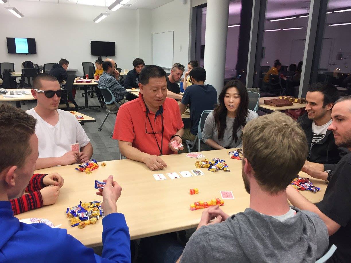 One of our [Poker/Game Nights](../gamenight). We played for Starburst in place of chips because our funds could only be used on consumables.