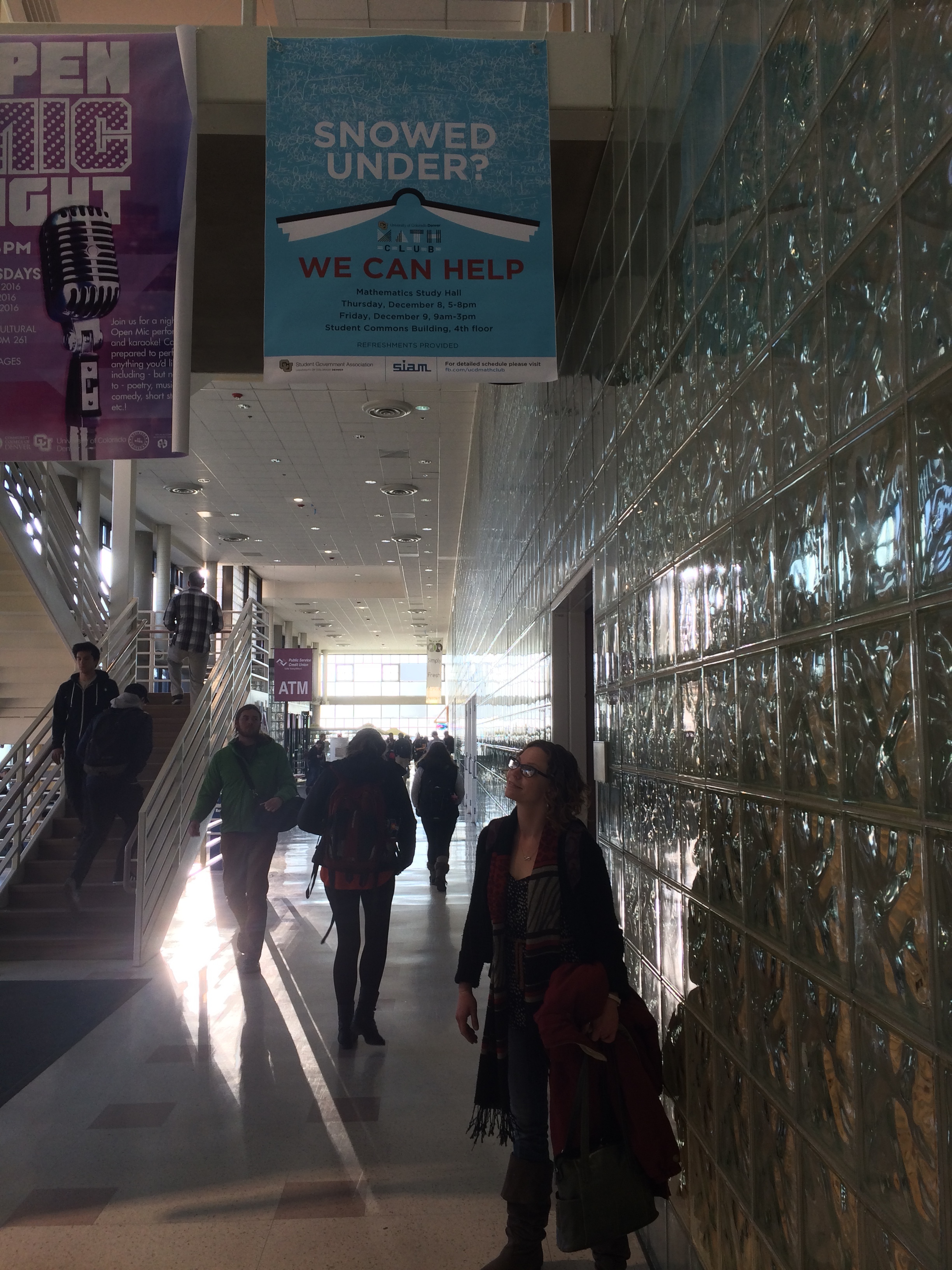 Pictured here is Ms. Christina Ebben (then President and my study hall co-organizer), who managed to somehow get funding for a giant printout to be made for that year's iteration of the event.