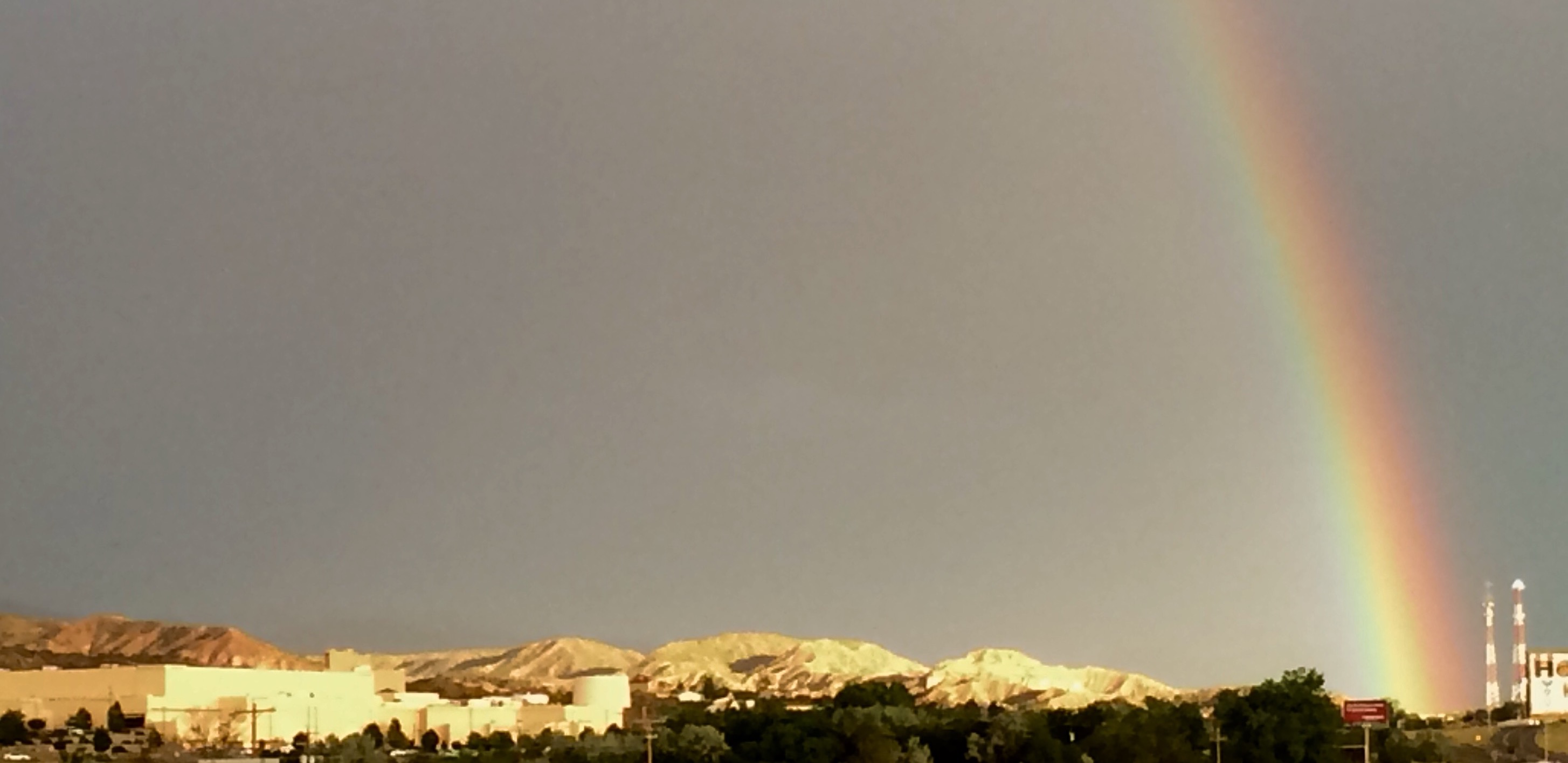 I was not allowed to take any pictures on the LANL property, so here is a pretty rainbow I managed to capture on my drive home one day.